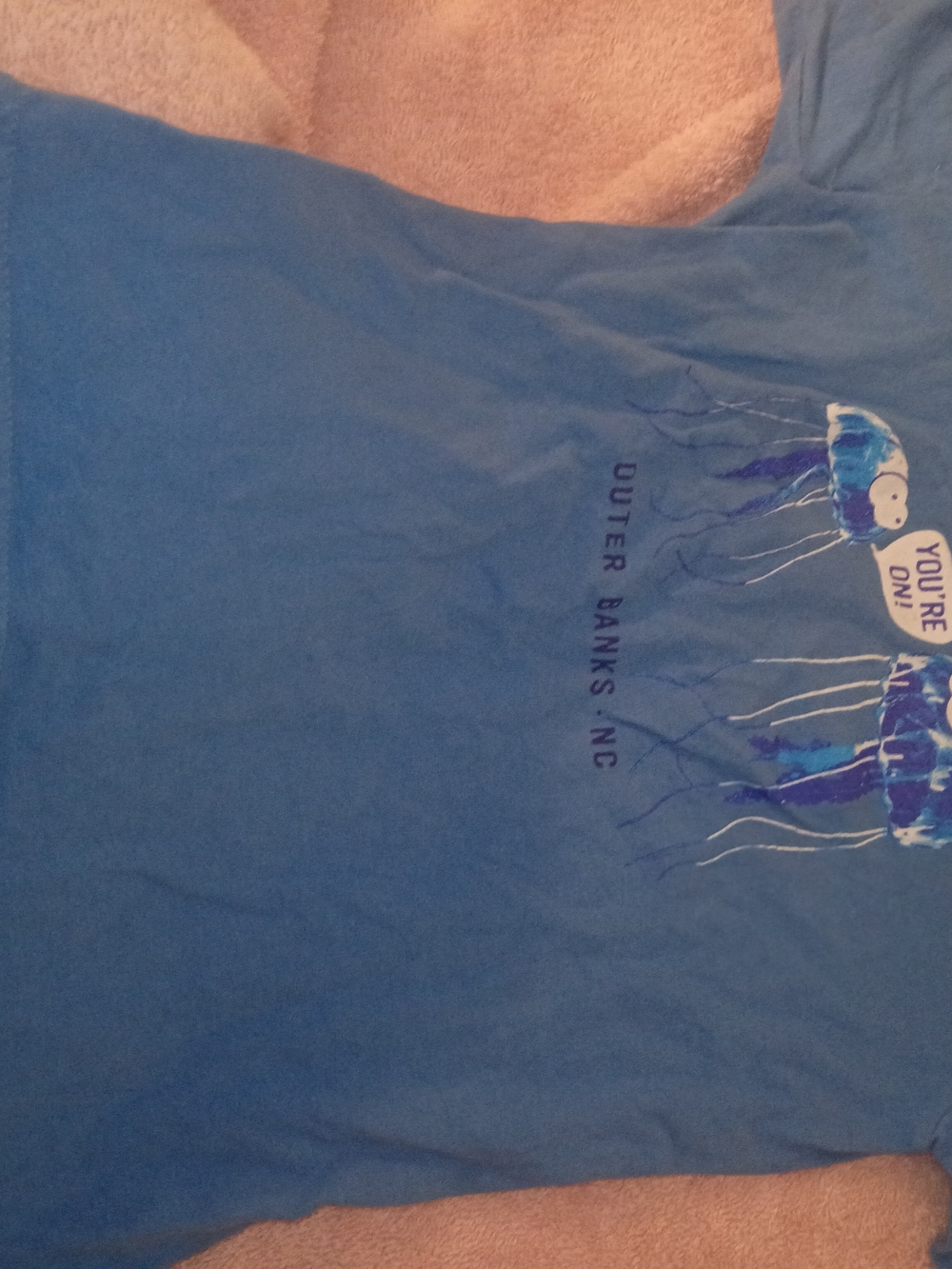 Outer Banks NC Blue Graphic Jellyfish Tee